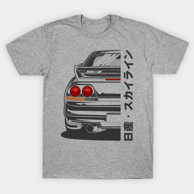 Nissan Skyline GTR R33 T-Shirt by idrdesign